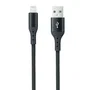 Nanocable Cable Lightning a USB 2.0 Negro Mallado, 1 m